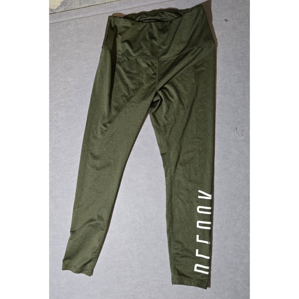 Reebok Ultimate High Rise Activewear Leggings Womens MEDIUM Green
